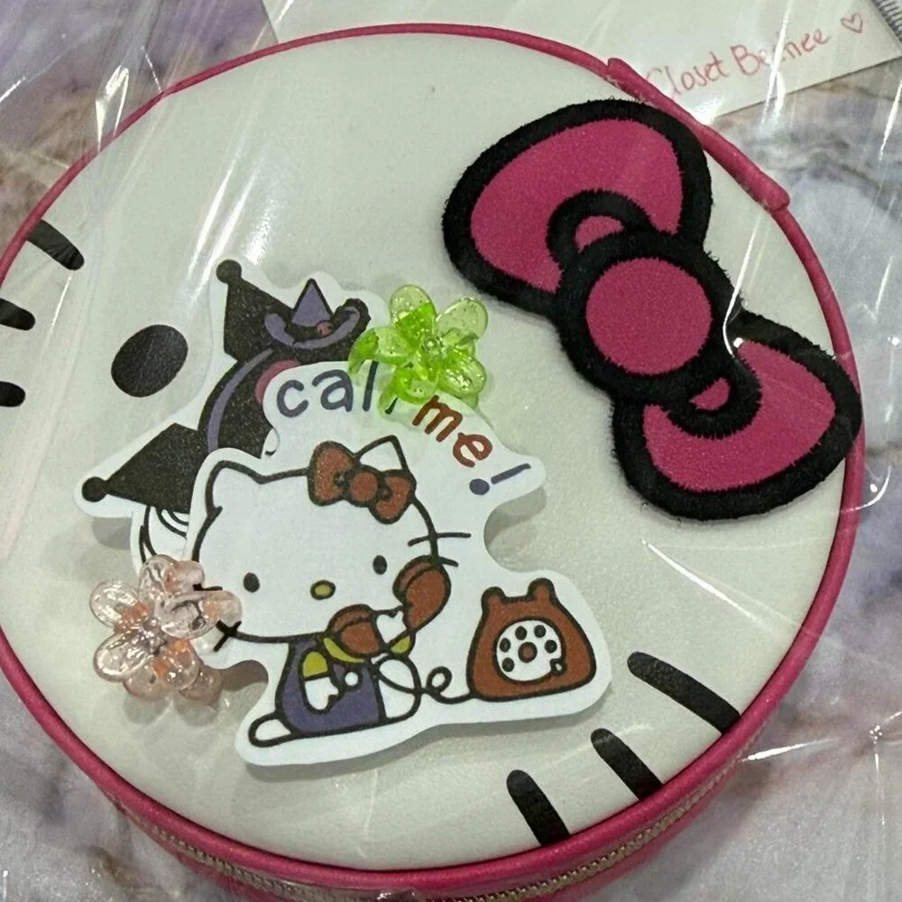 Hello Kitty Pink And White Jewelry box by Sanrio NEW